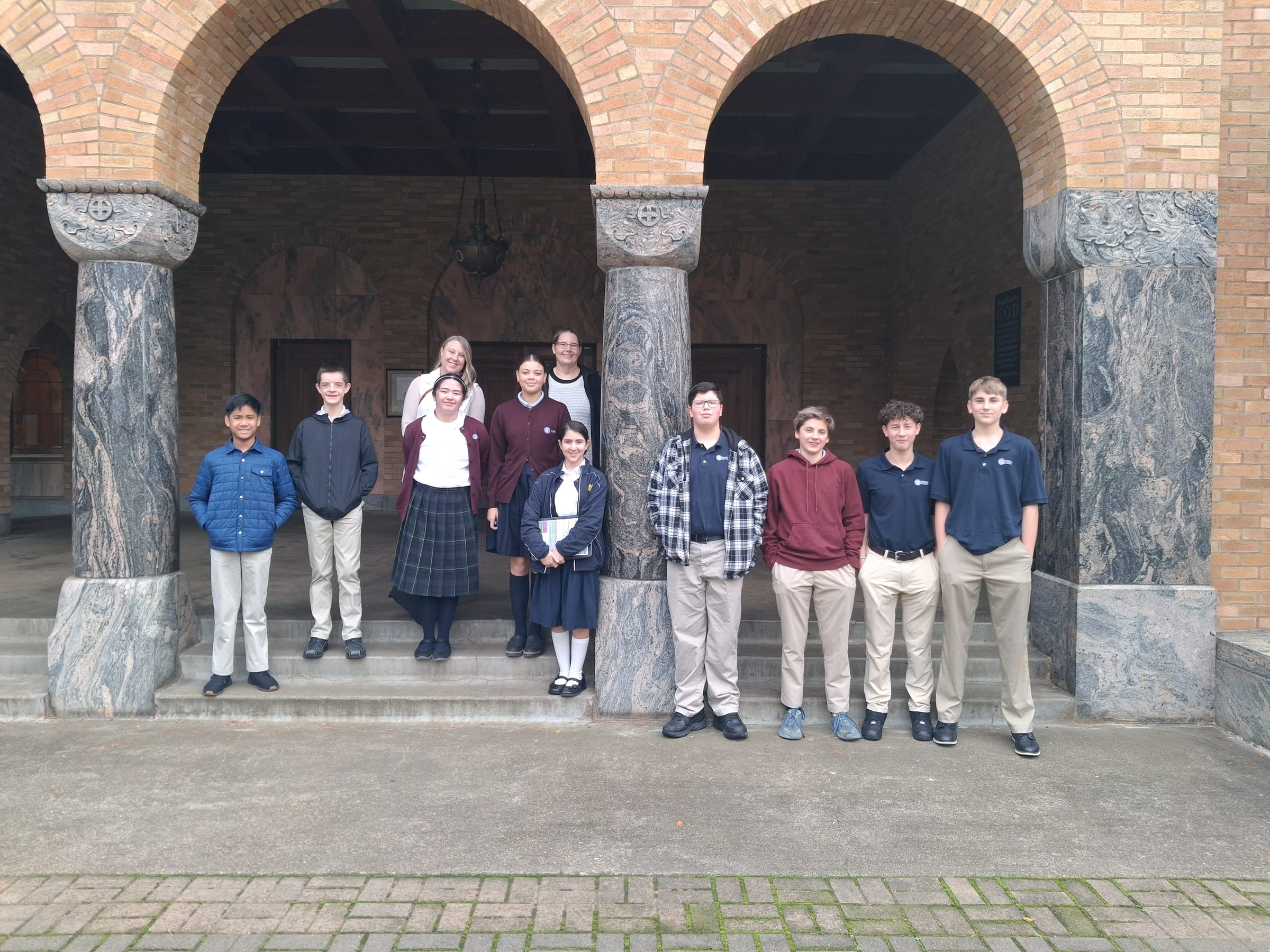 A Geneva Academy class in school uniform, a classical Christian school in Roseburg, Oregon